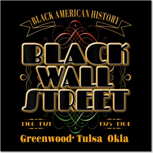 Black Wall Street Greenwood Tulsa Oklahoma History Posters and Art